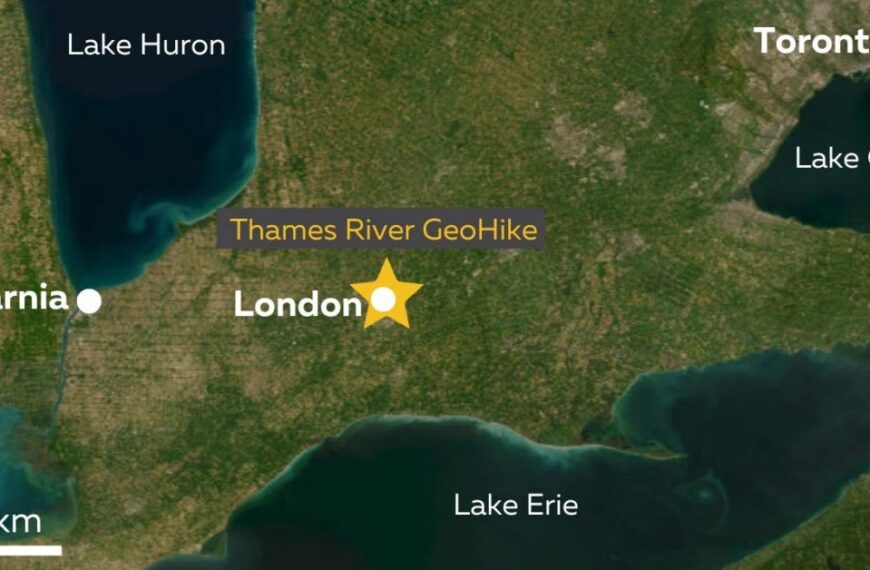 Map of Thames River GeoHike.