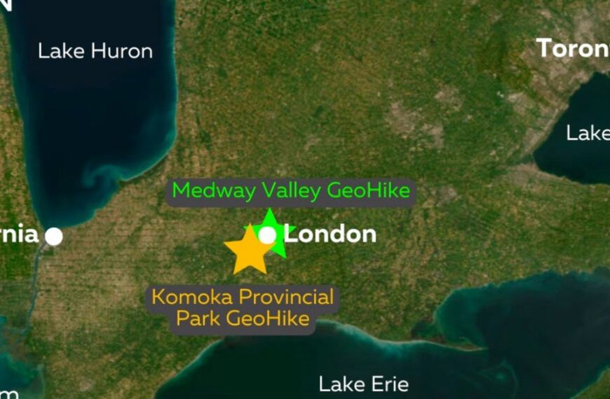 The Medway Valley Komoka Provincial Park GeoHike Map